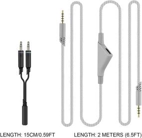 img 1 attached to Улучшенный заменяемый кабель для наушников Astro A10 длиной 2,0 м с регулировкой громкости для игровых наушников A40/A40TR.