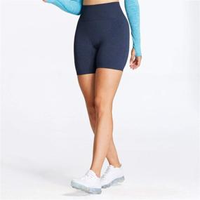 img 1 attached to 🩳 Aoxjox Women's Seamless Biker Shorts for Workout, Running, Booty Yoga - Gym Vital, High-Waisted Leggings