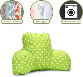 img 3 attached to 📖 Small Polka Dot Reading Pillow by Majestic Home Goods in Lime Color