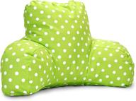 📖 small polka dot reading pillow by majestic home goods in lime color логотип