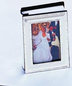 img 1 attached to Stylish 5X7 Silver Reed and Ribbon Photo Album for Cherished Memories