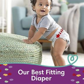 img 1 attached to Pampers Pull On Cruisers 360° Fit Diapers Size 4 - 62 Count, Stretchy Waistband, Super Pack (Packaging May Vary)