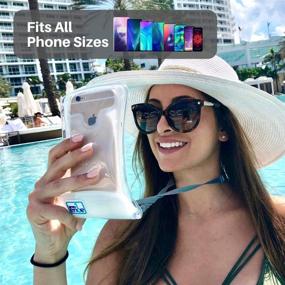 img 3 attached to 📱 AquaVault Floating Waterproof Smartphone Case & Money Pouch - 100% Waterproof, Heavy Duty PVC for Enhanced Drop Protection, Universal Fit for All Phone Models, Includes Adjustable Neck Strap