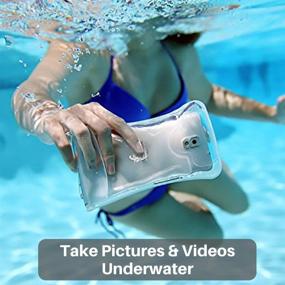 img 2 attached to 📱 AquaVault Floating Waterproof Smartphone Case & Money Pouch - 100% Waterproof, Heavy Duty PVC for Enhanced Drop Protection, Universal Fit for All Phone Models, Includes Adjustable Neck Strap