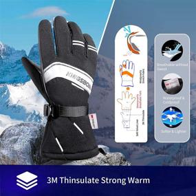 img 3 attached to 🧤 KINGSBOM Waterproof Ski & Snow Gloves: Ultimate Winter Protection for Men & Women