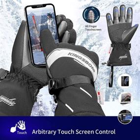 img 1 attached to 🧤 KINGSBOM Waterproof Ski & Snow Gloves: Ultimate Winter Protection for Men & Women