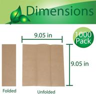 🌱 1000 z multifold brown organic eco paper towels - recycled unbleached, 100% post consumer waste logo