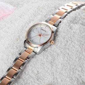 img 2 attached to ⌚ Stylish Skone Women's Gift Watches - Waterproof, Stainless Steel Bracelet Watches for Women, Elegant Analog Rose Gold Ladies Watches