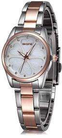 img 4 attached to ⌚ Stylish Skone Women's Gift Watches - Waterproof, Stainless Steel Bracelet Watches for Women, Elegant Analog Rose Gold Ladies Watches