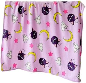 img 4 attached to 🌙 Cozy Up in Style with GK-O Sailor Moon Blanket Tsukino Usagi Cosplay Purple Luna Blanket (39.37in×39.37in)