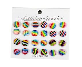 img 4 attached to Ranvi Hypoallergenic Lovely Earrings Rainbow