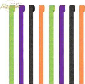 img 3 attached to 🎃 Halloween Party Supplies - 8 Rolls of Black and Orange Crepe Paper Streamers, Perfect for Halloween Themed Party, Horror Party, Birthday, and Home Party Backdrop Decorations, 82ft in Length