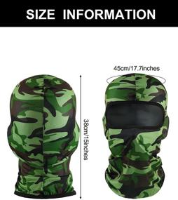 img 2 attached to Full Face UV Sun Protection Balaclava - Windproof Ski Balaclava Unisex Face Cover (8 Pieces)