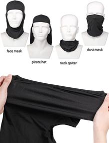 img 1 attached to Full Face UV Sun Protection Balaclava - Windproof Ski Balaclava Unisex Face Cover (8 Pieces)