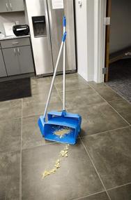img 1 attached to 🧹 Remco 62503 Blue Lobby Dustpan with Broom, Polypropylene/Polyester/Aluminum, 7x14 Inch Bin, 37 Inch Handle