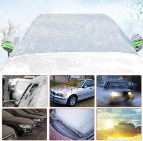 img 2 attached to ❄️ UPFOX Car Windshield Snow Cover | 2 Layers Frost Guard Ice Cover Protector | Winter Waterproof | Fits Most Cars | All-Weather | Blocks UV Rays | Dust Particle resistant