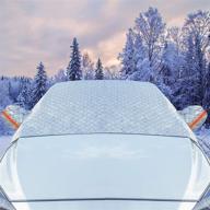 ❄️ upfox car windshield snow cover | 2 layers frost guard ice cover protector | winter waterproof | fits most cars | all-weather | blocks uv rays | dust particle resistant logo