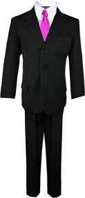 img 3 attached to 👔 Boys' Pinstripe Suit for Boys: Matching Black Clothing in Suits & Sport Coats