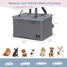 img 3 attached to 🐾 A4Pet Small Dog Car Seat: Oxford Foldable Portable Pet Booster Car Seat with Breathable Design, Secure Leash Attachment, Storage Pockets, and Washable Pad – Ideal for Small Pets, Puppies, Cats