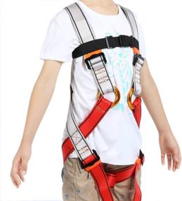 img 2 attached to 🧗 HandAcc Kids Full Body Climbing Harness, Youth Seat Belts for Outdoor Expanding Training, Caving, and Rock Climbing