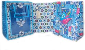 img 1 attached to 🎁 Hanukkah Gift Bags - 6 Pack (Medium): Festive and Functional Gifts for Celebrations