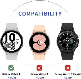 img 3 attached to 🔒 Премиум защита: [4 штуки] Защитное стекло Panawabi для Samsung Galaxy Watch 4 (44MM), жесткость 9H