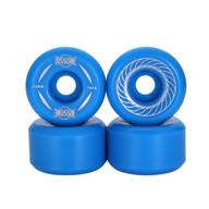 kissone 53mm 101a hardness blue conical shape skateboard wheels – perfect for street and park riding (pack of 4) logo