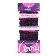 🎀 goody forever ouchless elastic fine hair tie - 10 count, black - 4mm | ideal hair accessories for women and girls with fine hair | achieve long lasting braids, ponytails, and more logo