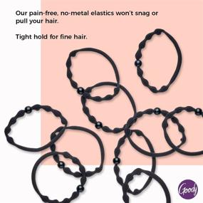 img 2 attached to 🎀 Goody Forever Ouchless Elastic Fine Hair Tie - 10 Count, Black - 4MM | Ideal Hair Accessories for Women and Girls with Fine Hair | Achieve Long Lasting Braids, Ponytails, and More