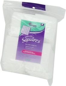 img 2 attached to Strong 100% Cotton Quilted Swisspers Cotton Squares - Convenient 80 Count Bag with Reclosable Pouch