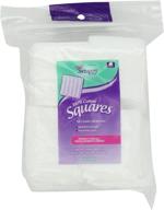 strong 100% cotton quilted swisspers cotton squares - convenient 80 count bag with reclosable pouch logo