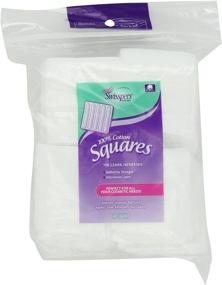 img 4 attached to Strong 100% Cotton Quilted Swisspers Cotton Squares - Convenient 80 Count Bag with Reclosable Pouch