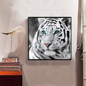 img 2 attached to Fundaful Diamond Painting Kits: DIY 5D Full Round Drill Diamonds White Tiger Painting for Adults & Kids, Perfect Christmas Gift 12x12