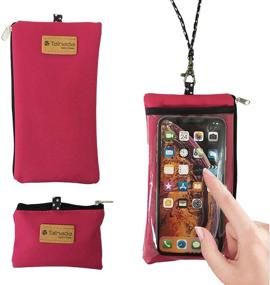 img 4 attached to Tainada Phone Purse Pouch Bag With Clear View Window Touch Screen &Amp
