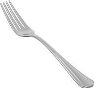 pack of 12 stainless steel dinner forks with scalloped edge by amazon basics logo