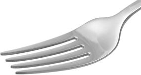 img 3 attached to Pack of 12 Stainless Steel Dinner Forks with Scalloped Edge by Amazon Basics