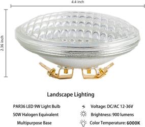 img 3 attached to 💡 Brilliantly Bright PAR36 LED 6000K 9Watt Landscape Bulb: Illuminate Your Outdoor Spaces