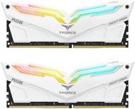 teamgroup t-force night hawk rgb 3200mhz 16gb kit (2x8gb) cl16 ddr4 sdram (pc4-25600) desktop memory module ram tf2d416g3200hc16cdc01 - white logo