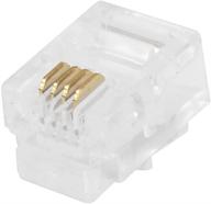 monoprice rj11 6p4c plug round solid - 50-piece/bag: essential connectors for reliable communication (107269) logo