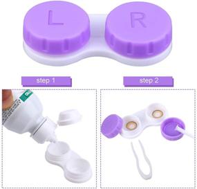 img 2 attached to Elcoho 24 Pack Left/Right Eyes Contact Lens Cases - Contact Lens Holder Box, 4 Colors - Lens Container Bundle