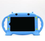 🤖 chinfai kids proof cartoon robot series case for samsung 7 inch tablet galaxy tab a/3/3 lite/4/e lite 7.0- silicone handle stand case cover sm-t280/t113/t230 (blue) logo