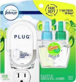 img 4 attached to 🌸 Освежитель воздуха и устранитель запахов Febreze Plug-In: запасной блок и нагреватель масла Gain Original Scent - 1 шт.