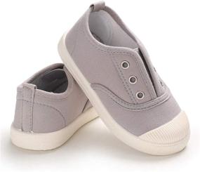 img 1 attached to Toddler Canvas Lightweight Casual Sneakers Boys' Shoes