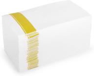 [50 count] elegant gold design cloth feel guest towels: soft, absorbent, disposable napkins for bathroom, wedding, party logo