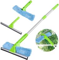 🏢 professional 3-in-1 window squeegee cleaner with microfiber scrubber | detachable washing tools | telescopic cleaning kit with extension pole for efficient window and car cleaning logo