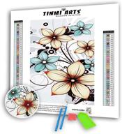 🖼️ tinmi arts 5d diamond painting kit full round diy cross stitch pattern rhinestone embroidery craft wall sticker [16x26 inches, five petals] logo
