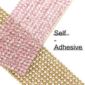 img 2 attached to 💎 Hotfix Crystal Adhesive Rhinestone DIY Decoration Sticker Diamond Ribbon – Pink, 3 Yards – Ideal for Arts, Crafts, Events, Cars, and Phones