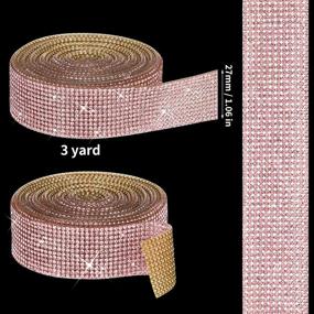 img 3 attached to 💎 Hotfix Crystal Adhesive Rhinestone DIY Decoration Sticker Diamond Ribbon – Pink, 3 Yards – Ideal for Arts, Crafts, Events, Cars, and Phones