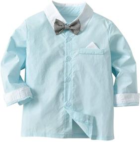 img 2 attached to 👔 Elevate Your Little Gentleman's Style with Toddler Gentlemen Sleeve Suspender Outfits - Boys' Clothing