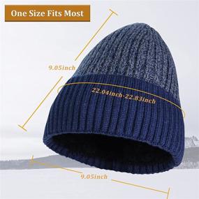 img 3 attached to 🧢 Kakeela Warm Fur Inner Lining Cuffed Beanie: Trendy Two Tone Tweed Knit Hats for Men and Women - Perfect Winter Slouchy Skull Cap!